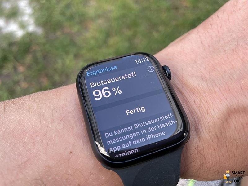 Насыщение крови кислородом на Apple Watch 7.